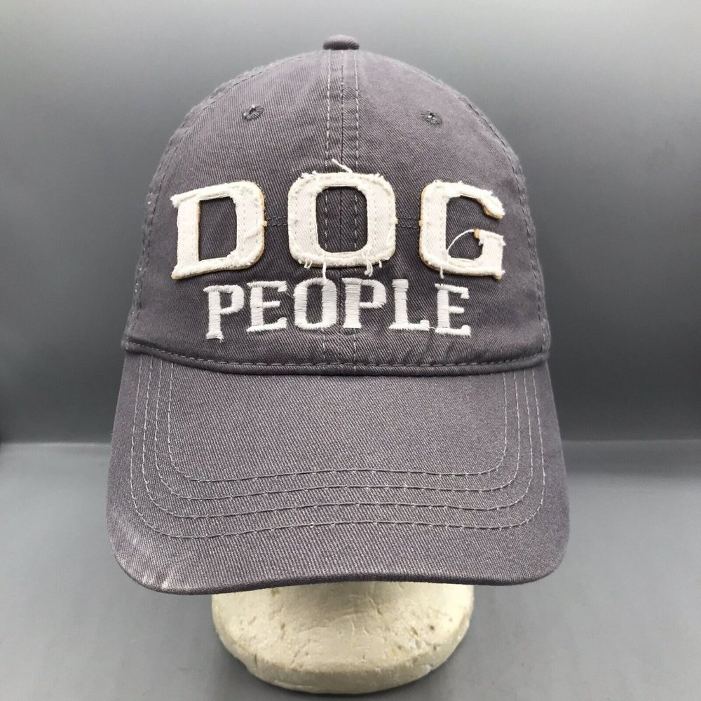 We People Dog People Gray Cotton Embroidered Adjustable Strapback Hat Cap NEW